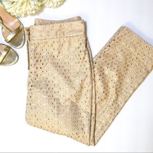 TAHARI GOLD EYELET LACE  PANTS